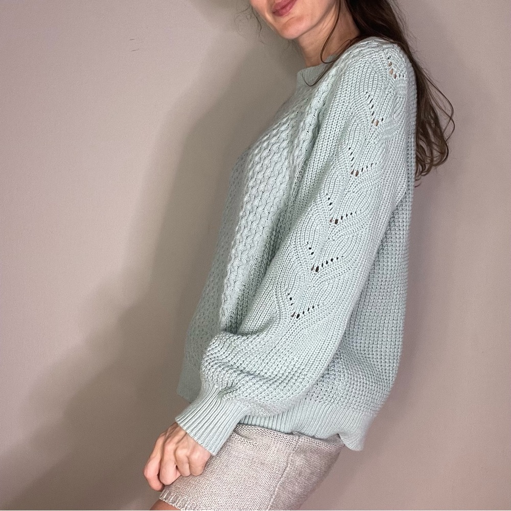 GIFTED Baby Blue Chunky Knit Sweater - Picture 9 of 12